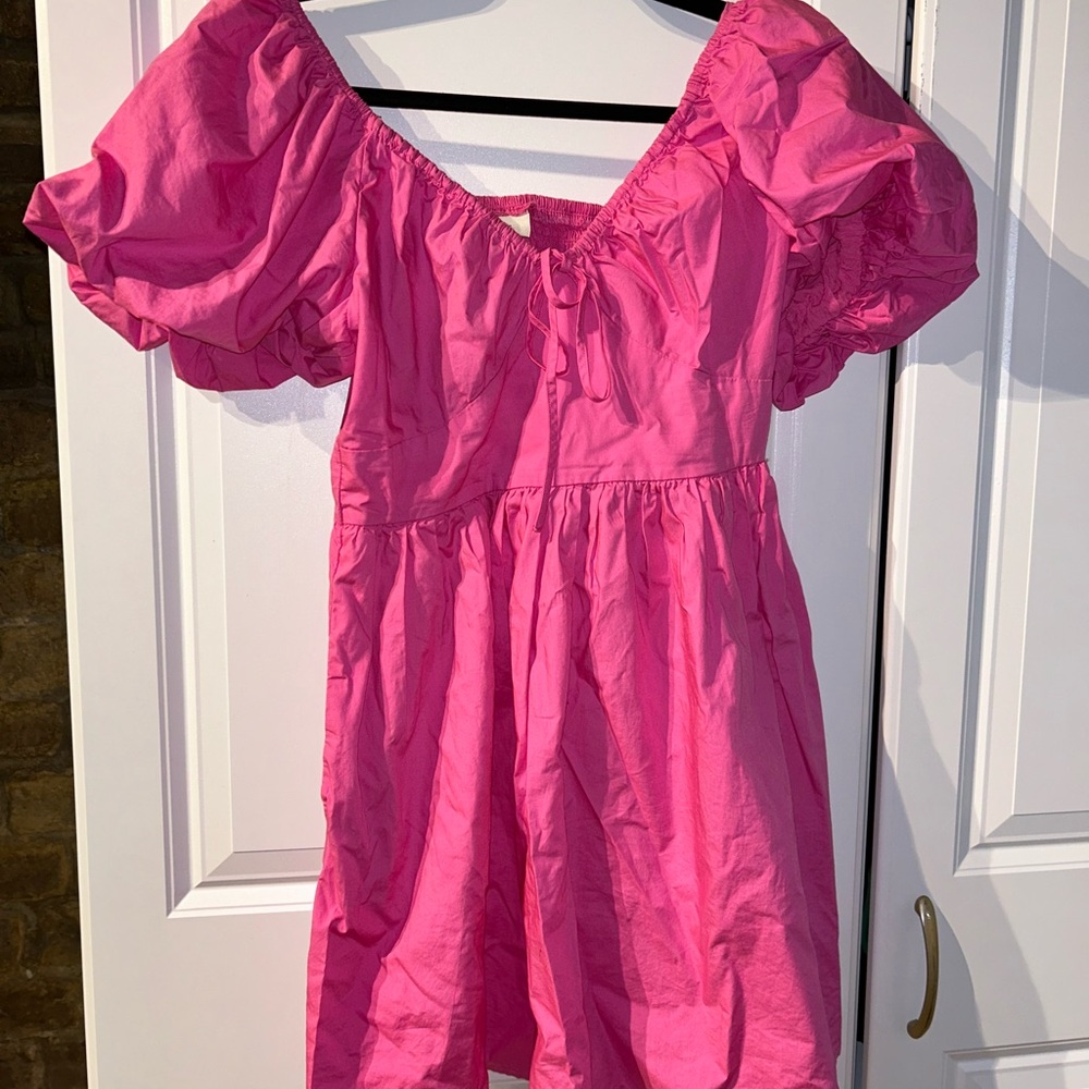 Barbie Pink Bubble Sleeve Dress